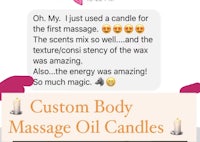 custom body massage oil candles